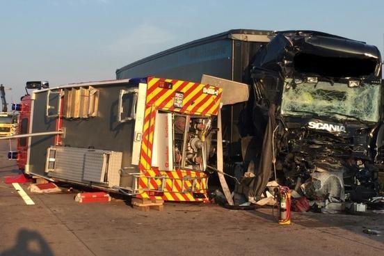 Verkehrsunfall auf der A2