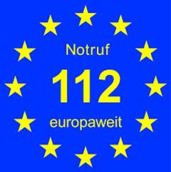 Logo Notruf 112 europaweit