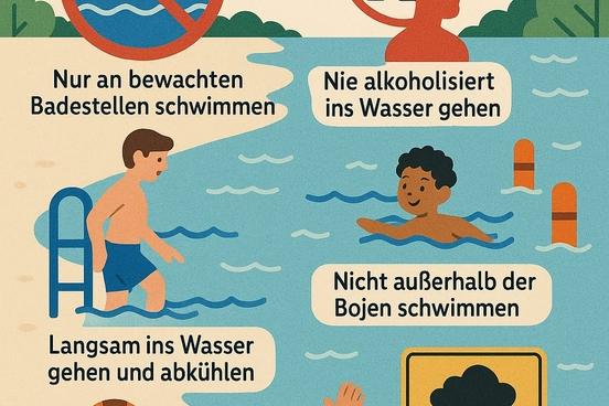 Grafik mit Baderegeln