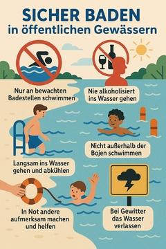 Übersichtskarte zum sicheren Baden