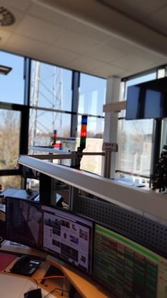 Arbeitsplatz mit Platzanzeige in der Regionalleitstelle