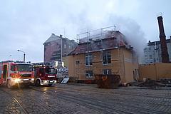Brand Gebäude Groß
