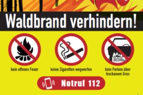 Hinweisschild Waldbrand verhindern