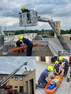 Collage Übung mit der Drehleiter