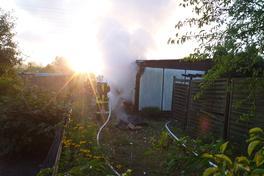 Bungalowbrand in der Fohrder Landstraße