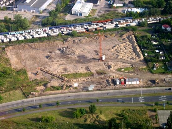 Baustelle vor 20 Jahren der Feuerwehr und Rettungswache