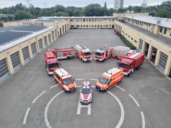 Herz aus Feuerwehrautos