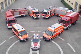 Herz aus Feuerwehrautos