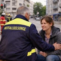 Notfallseelsorger bei der Arbeit
