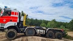 HFS im Sand. Testfahrt im Gelände.