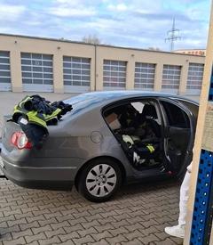 Das voll beladene Auto