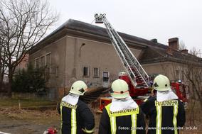 Brand Gebäude Groß