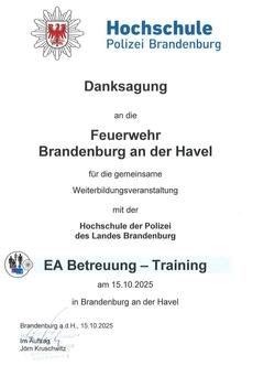 Danksagung als Screenshot