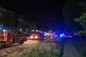 Brand Gebäude Groß