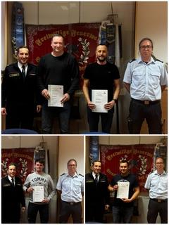 Collage der Männer mit ihren Urkunden