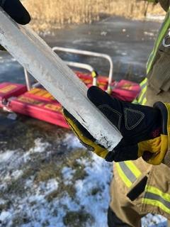 Eisschicht ausgeschnitten