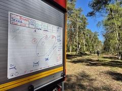 Ablaufplan angeschlagen am Fahrzeug