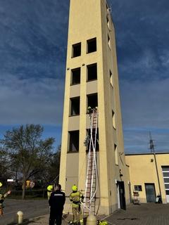 Rettung aus Höhen am Schlauchturm