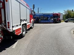 Feuerwehr an Unfallstelle