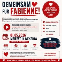 Viele Informationen in Schrift für die Typisierungsaktion in Wenzlow