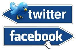Verkehrsschild Twitter Facebook