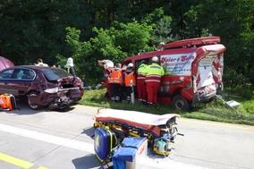 Schwerer Verkehrsunfall auf der Bundesautobahn