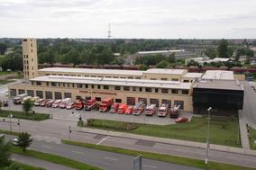 Feuerwehr und Rettungswache von oben