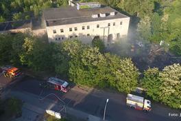 Brand Gebäude groß