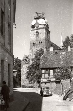 Blick auf Zerstörungen der St. Gotthardt, 1945