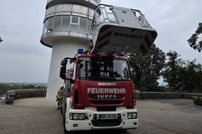 Drehleiter an der Friedenswarte