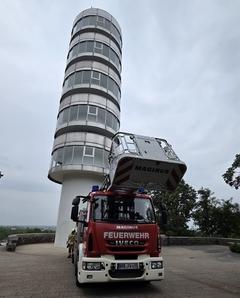 Drehleiter an der Friedenswarte