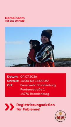 Hinweis zur Aktion mit Ort und Datum